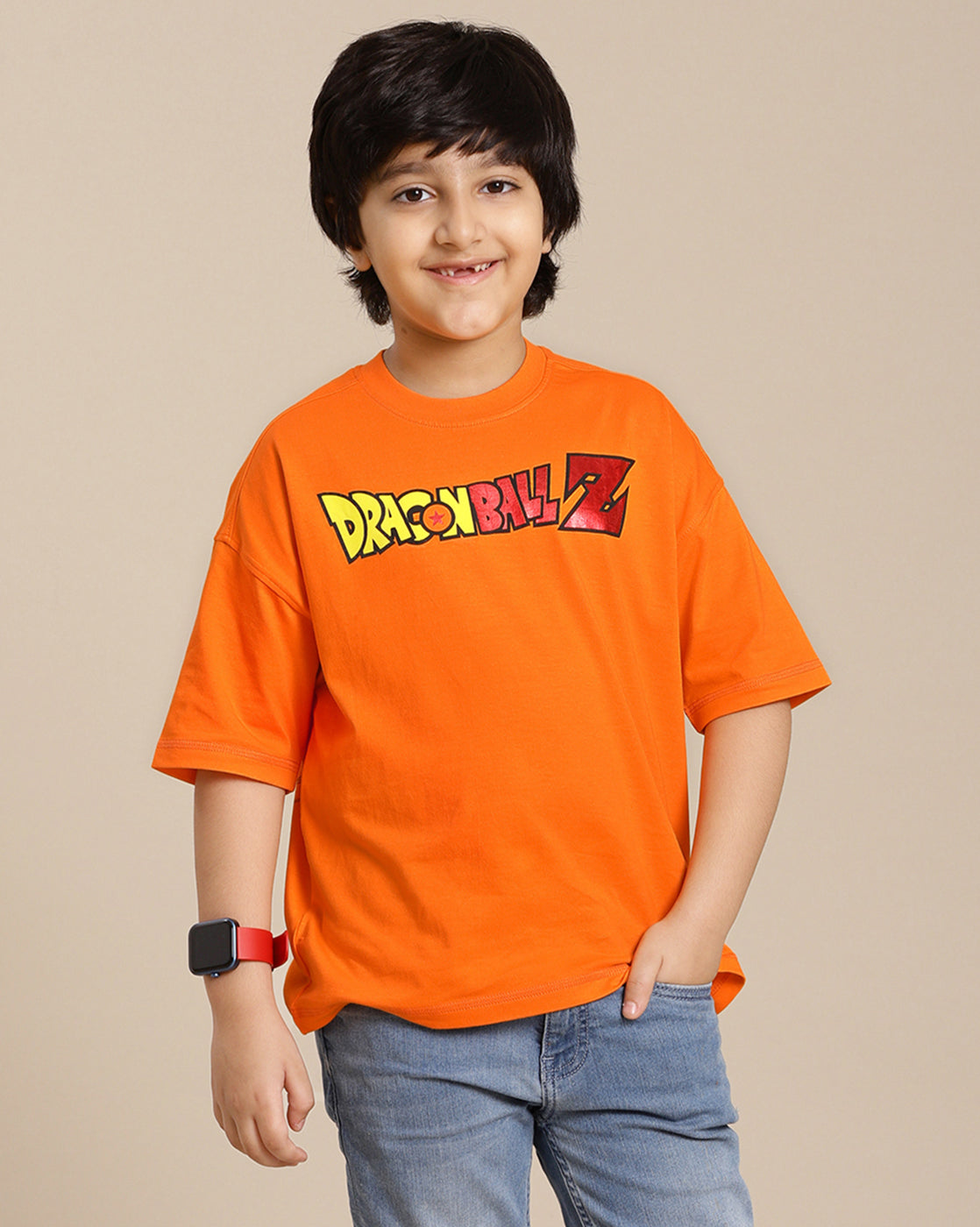 Dragon Ball Z Printed Oversize Tshirt For Boys