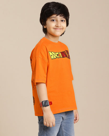 Dragon Ball Z Printed Oversize Tshirt For Boys