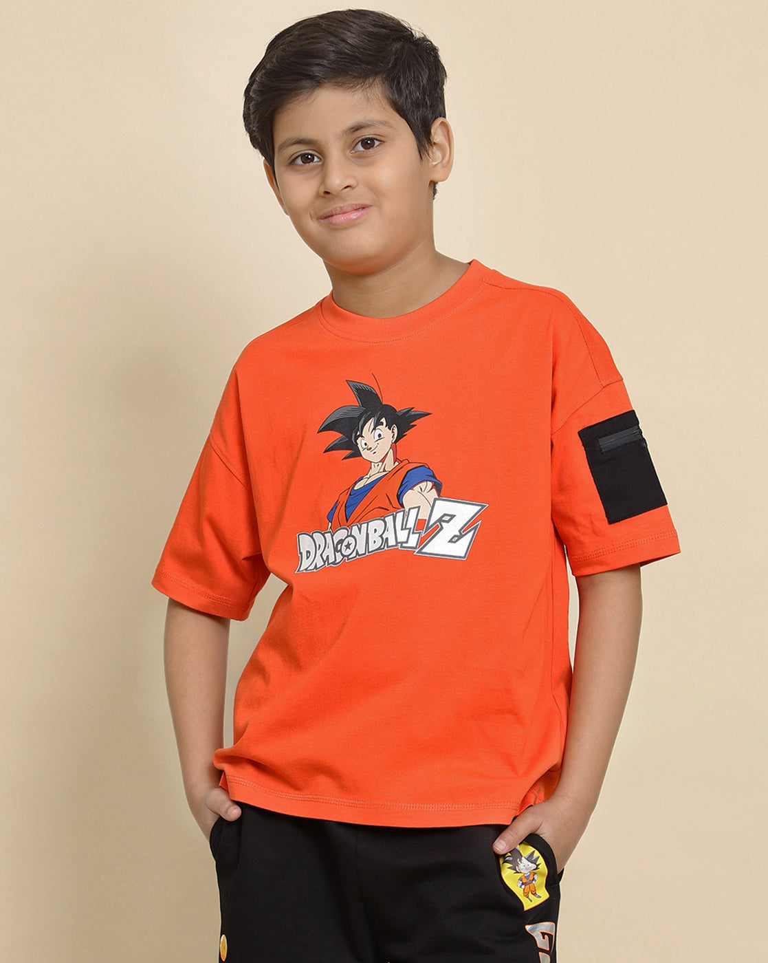 Dragon Ball Z Printed Oversize Tshirt For Boys