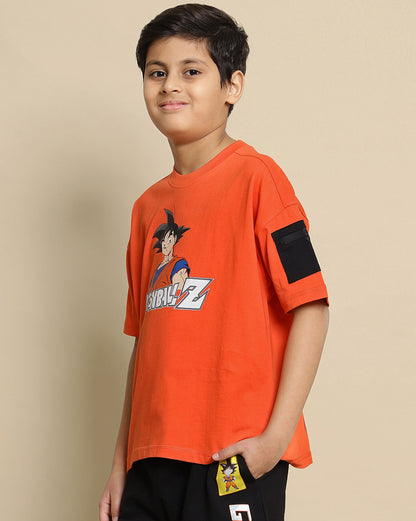 Dragon Ball Z Printed Oversize Tshirt For Boys