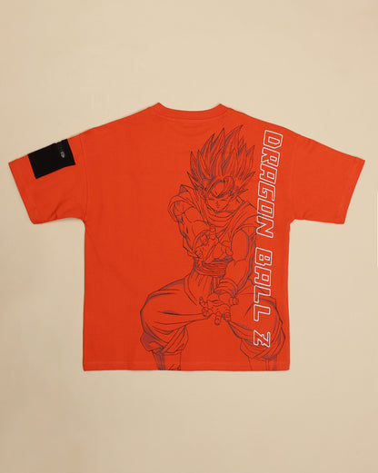 Dragon Ball Z Printed Oversize Tshirt For Boys