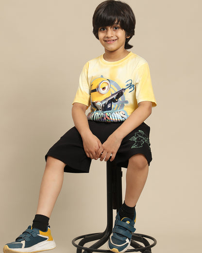 Minions Printed Regular Fit Tshirt For Boys