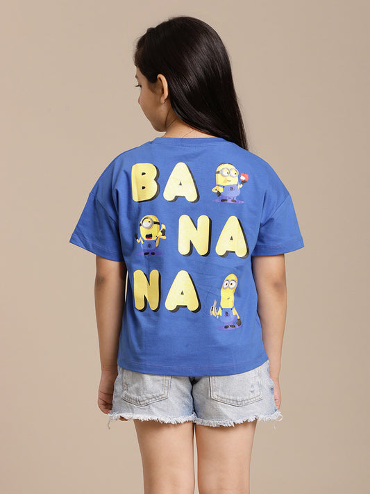 Minions Movie Printed Relaxed Fit Tshirt For Girls