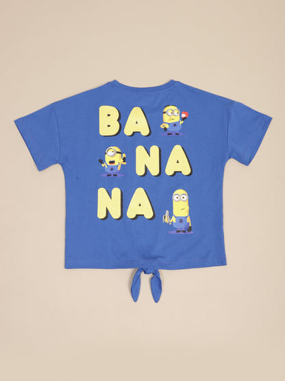 Minions Movie Printed Relaxed Fit Tshirt For Girls