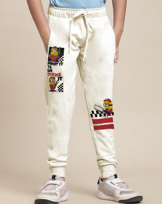 Minions Printed Regular Fit Jogger For Boys