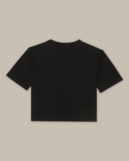 Friends Boxy Fit  Black Tshirt For Girls