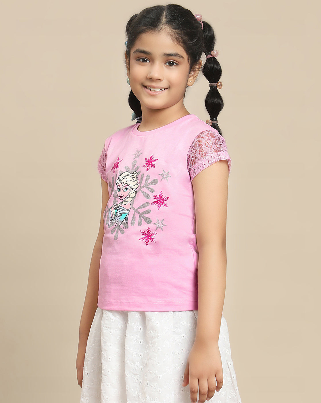 Frozen Printed Regular Fit Tshirt For Girls