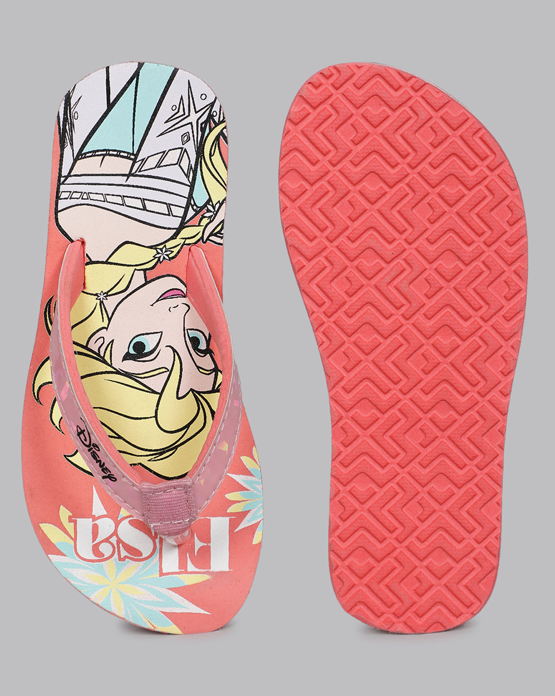 Frozen Peach Flip-Flops For Kids Girls