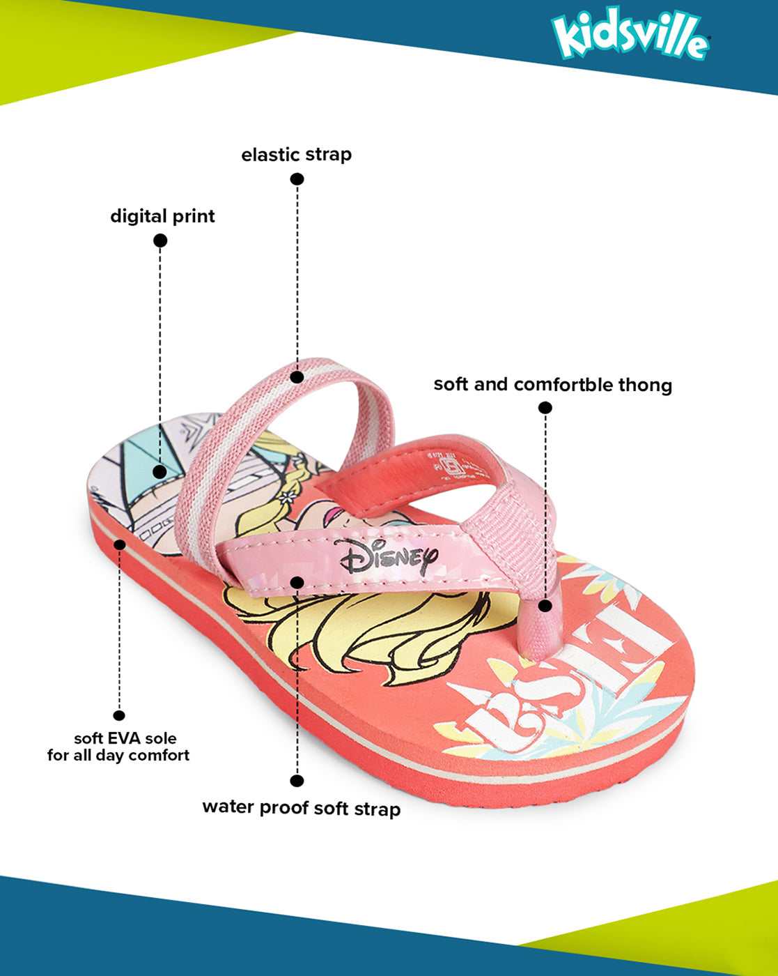 Frozen Flip-Flops For Kids Girls