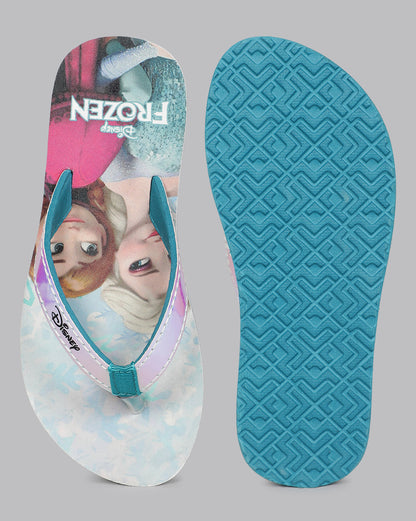 Frozen Sky Blue Flip-Flops For Kids Girls