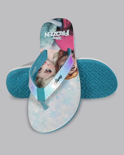 Frozen Sky Blue Flip-Flops For Kids Girls