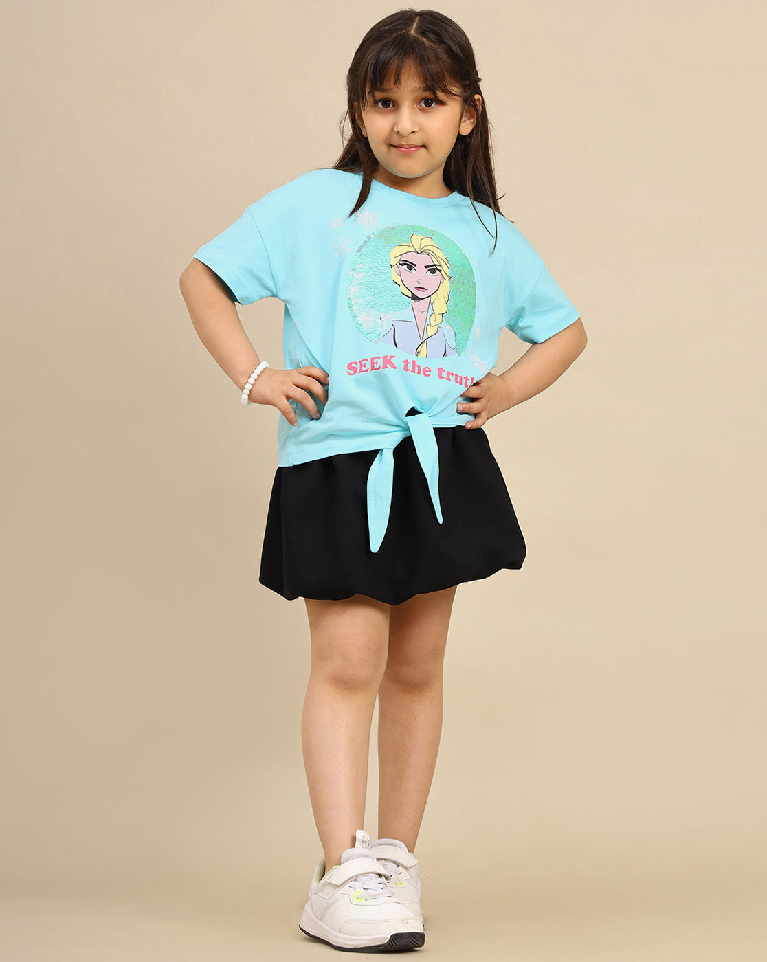 Frozen Printed Regular Fit Tshirt For Girls