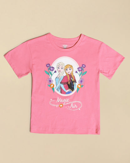 Frozen Printed oversized Fit Tshirt For Girls