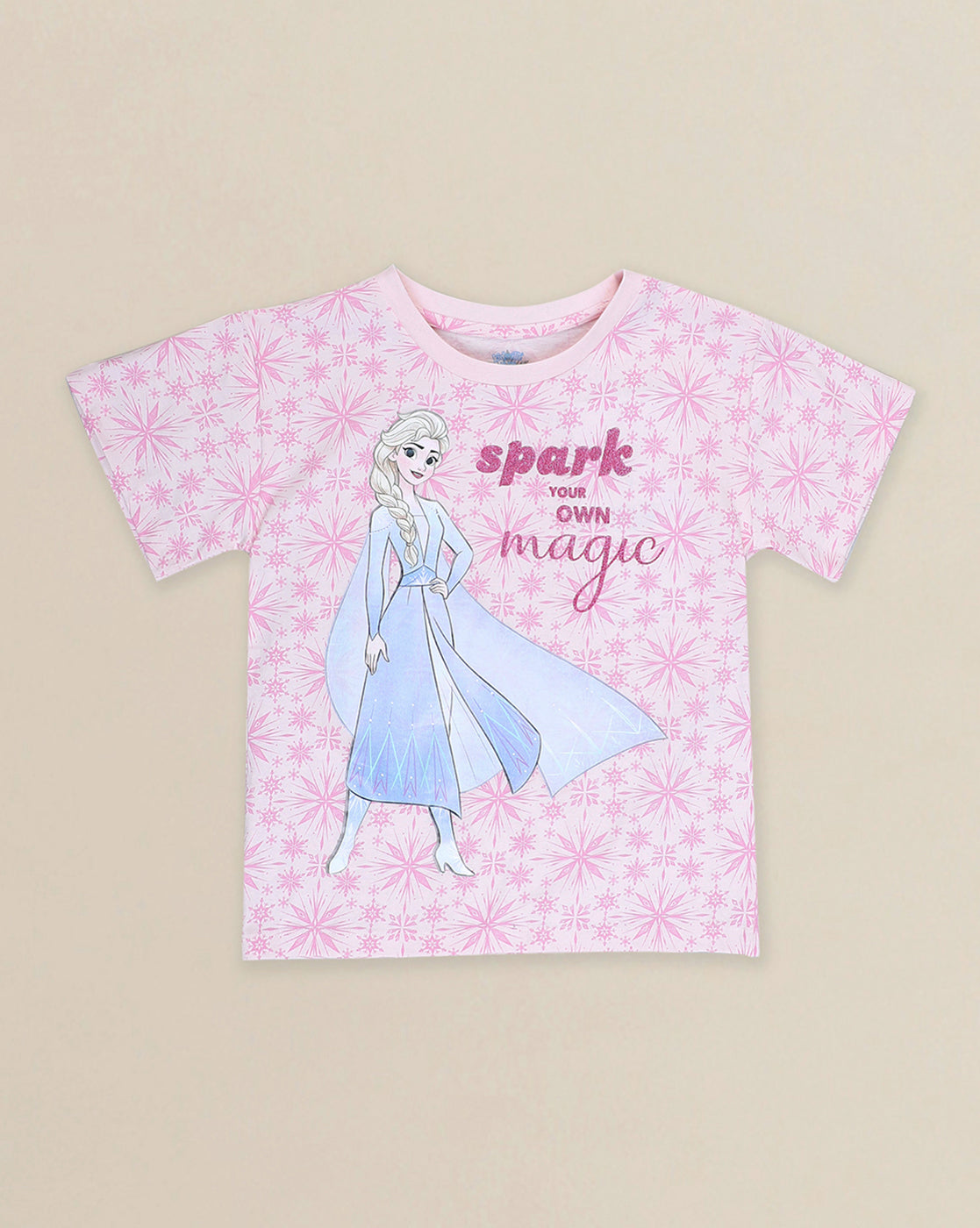 Frozen Printed Relaxed Fit Tshirt For Girls