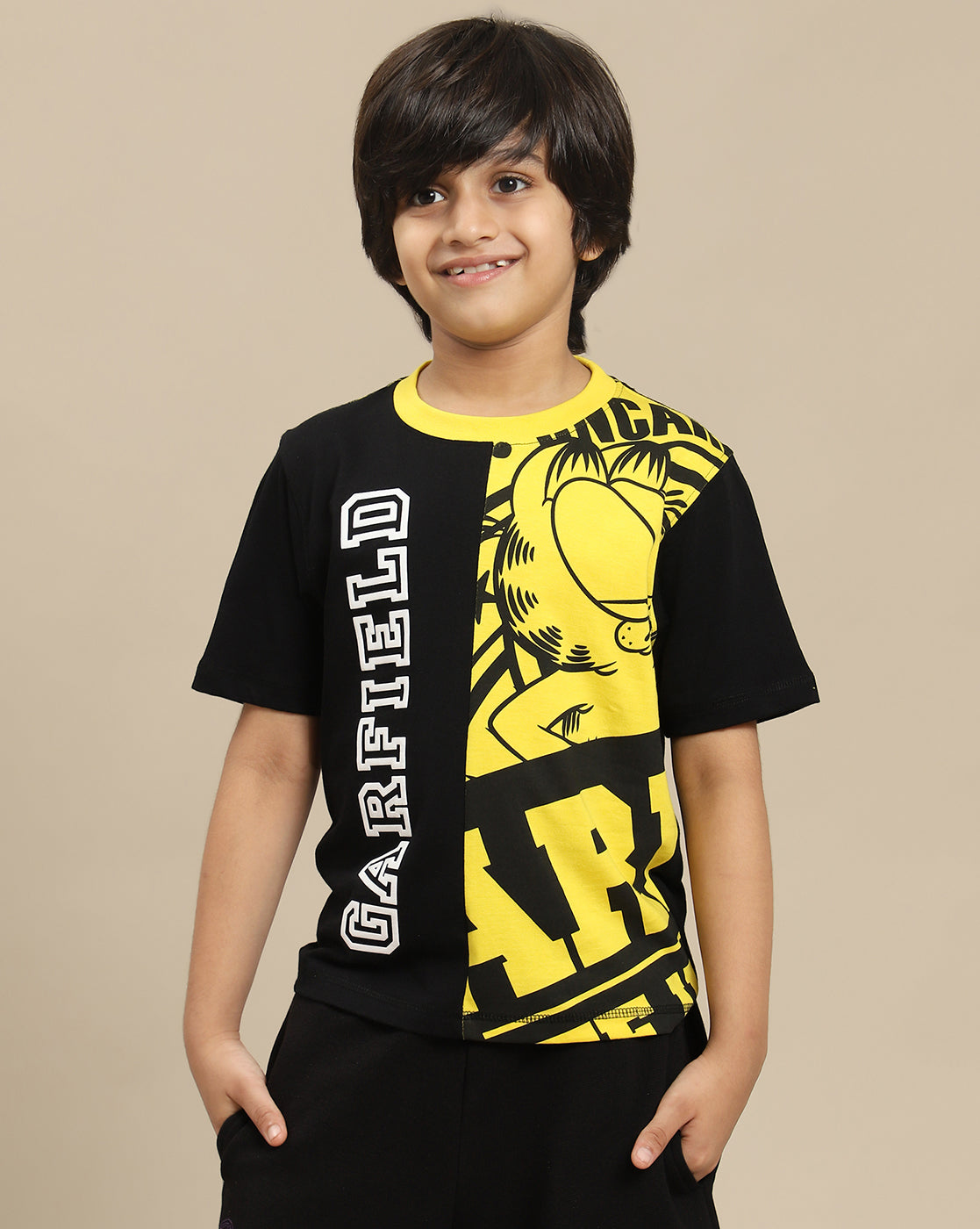 Garfield Printed Regular Fit Tshirt For Boys