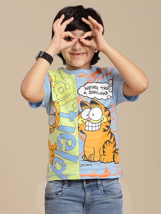 Garfield Printed Regular Fit Tshirt For Boys