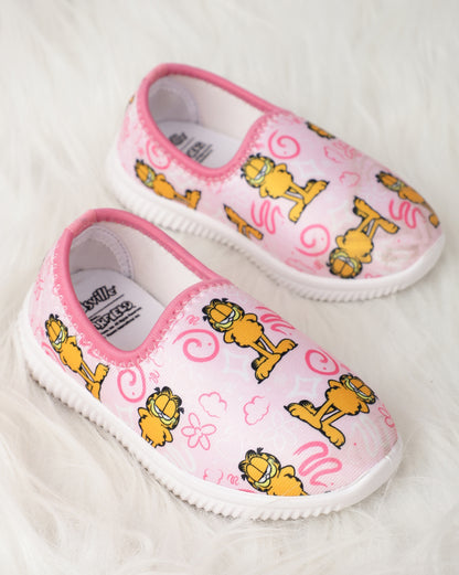 Garfield Printed Lycra Shoes For Kids Girls