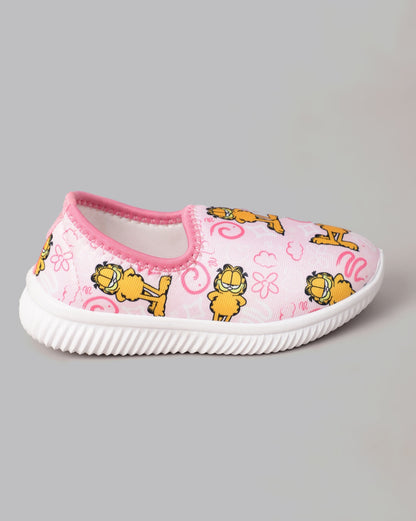 Garfield Printed Lycra Shoes For Kids Girls