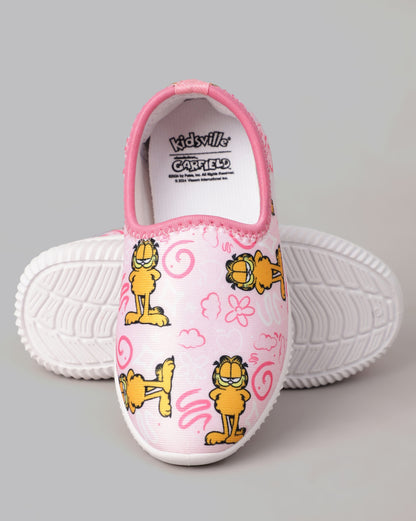 Garfield Printed Lycra Shoes For Kids Girls