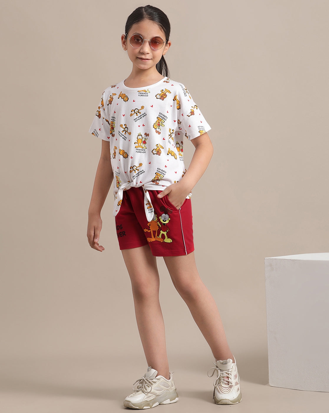 Garfield Regular Fit Shorts For Girls