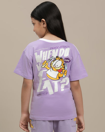 Garfield Relaxed Fit Tshirt For Girls