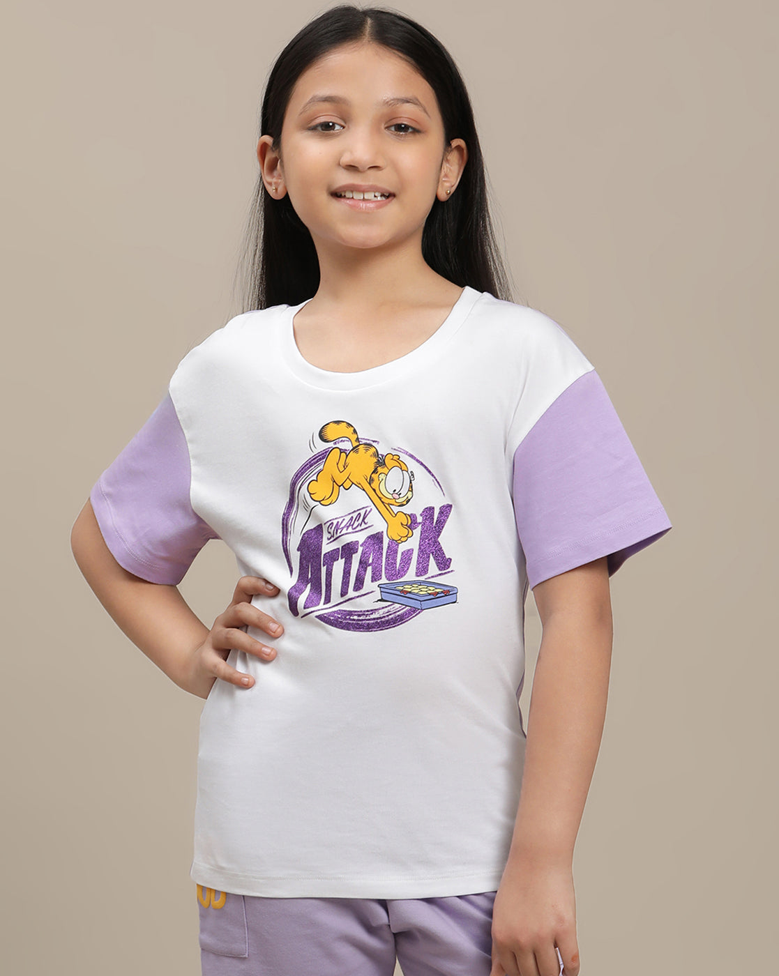 Garfield Relaxed Fit Tshirt For Girls