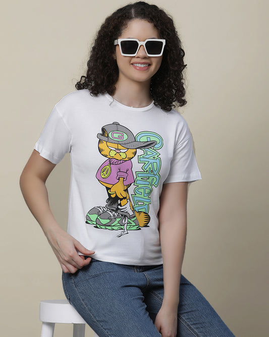 Garfield Regular Fit Tshirt For Girls