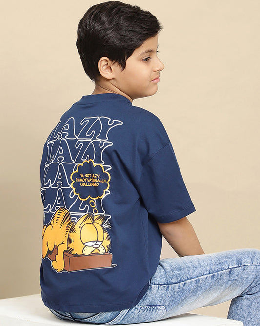 Garfield Printed Oversized Tshirt For Boys