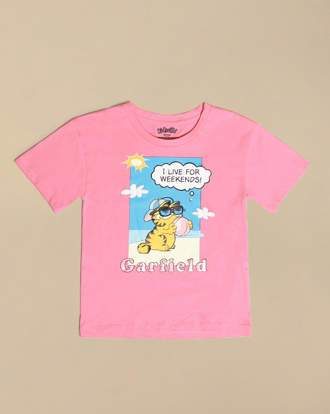 Garfield Printed oversized fit Tshirt For Girls