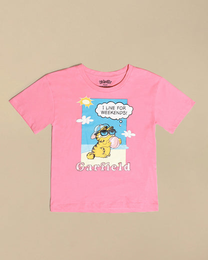 Garfield Printed oversized fit Tshirt For Girls