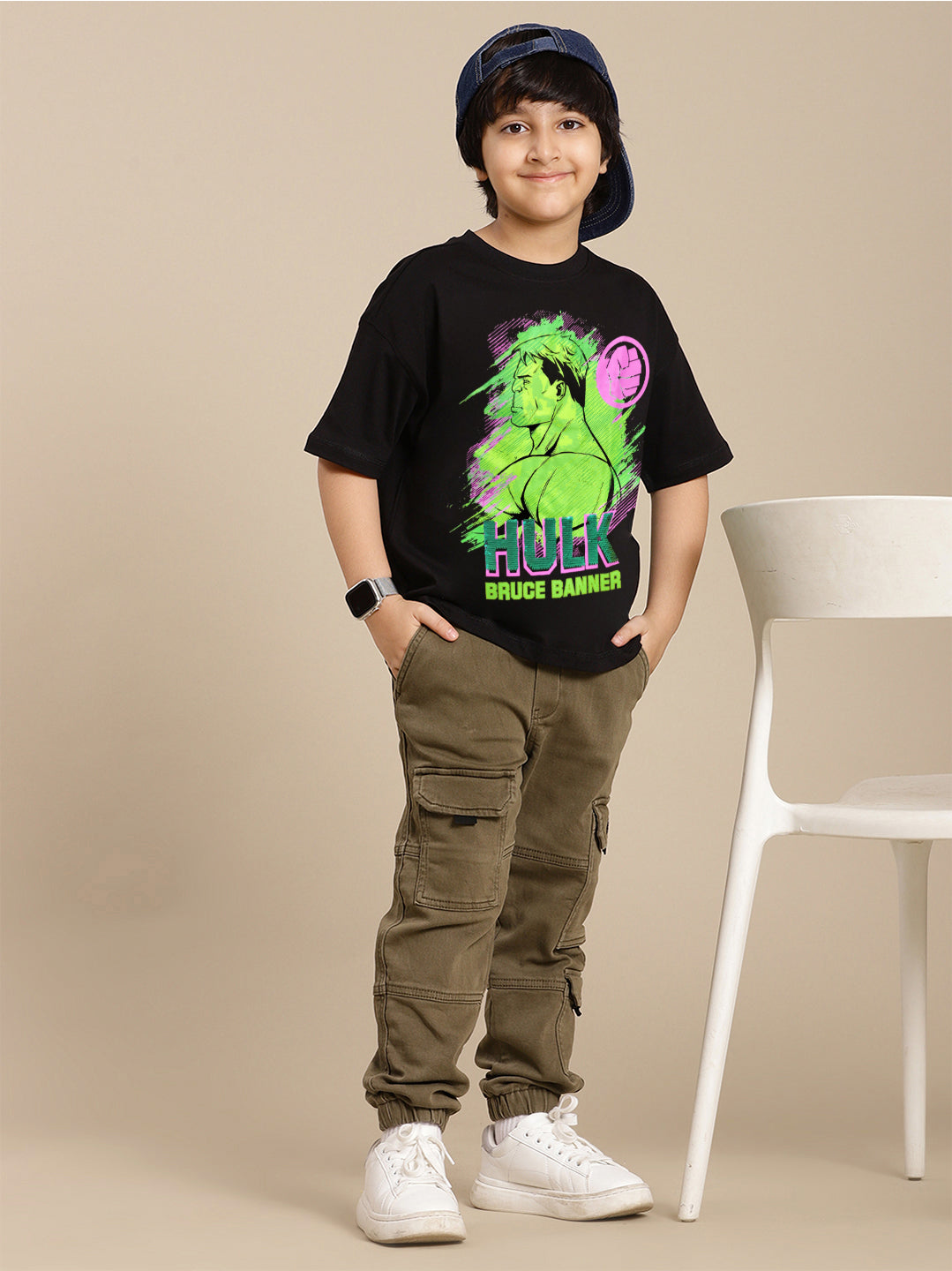 Hulk Printed Oversized Tshirt For Boys