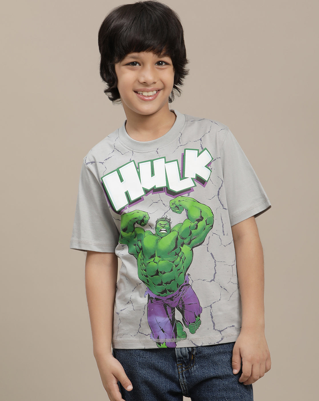 Hulk Printed Regular Fit Tshirt For Boys