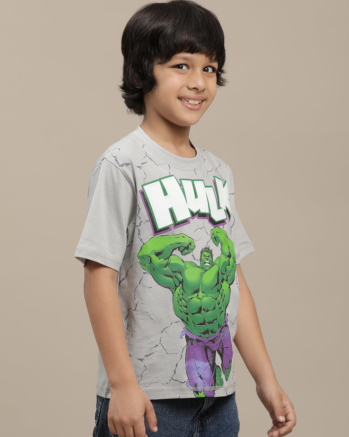 Hulk Printed Regular Fit Tshirt For Boys