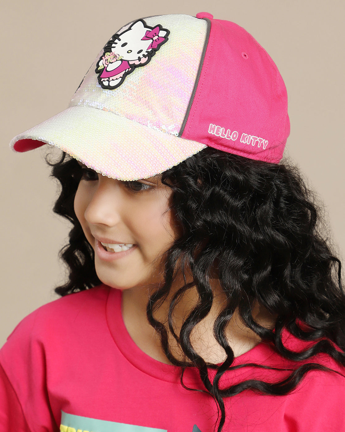 Kids Girls Hello Kitty Printed Multi Caps