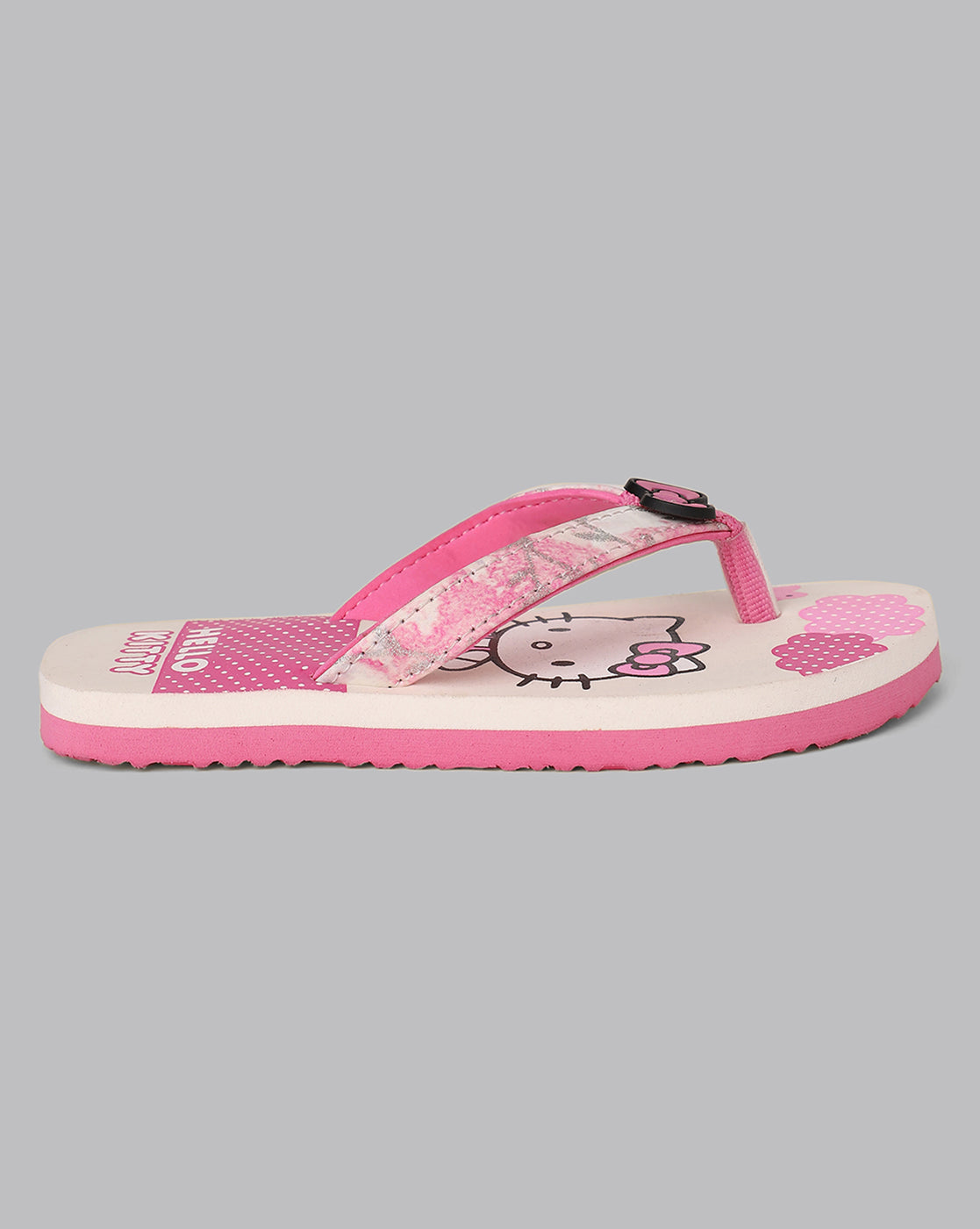 Kids Girls Hello Kitty Printed Pink Flip Flops