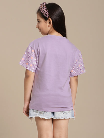 Hello Kitty Printed Relaxed Fit Tshirt For Girls