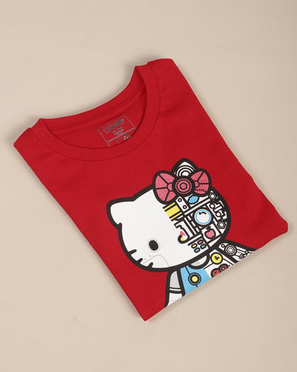 Hello Kitty Printed Relaxed Fit Tshirt For Girls