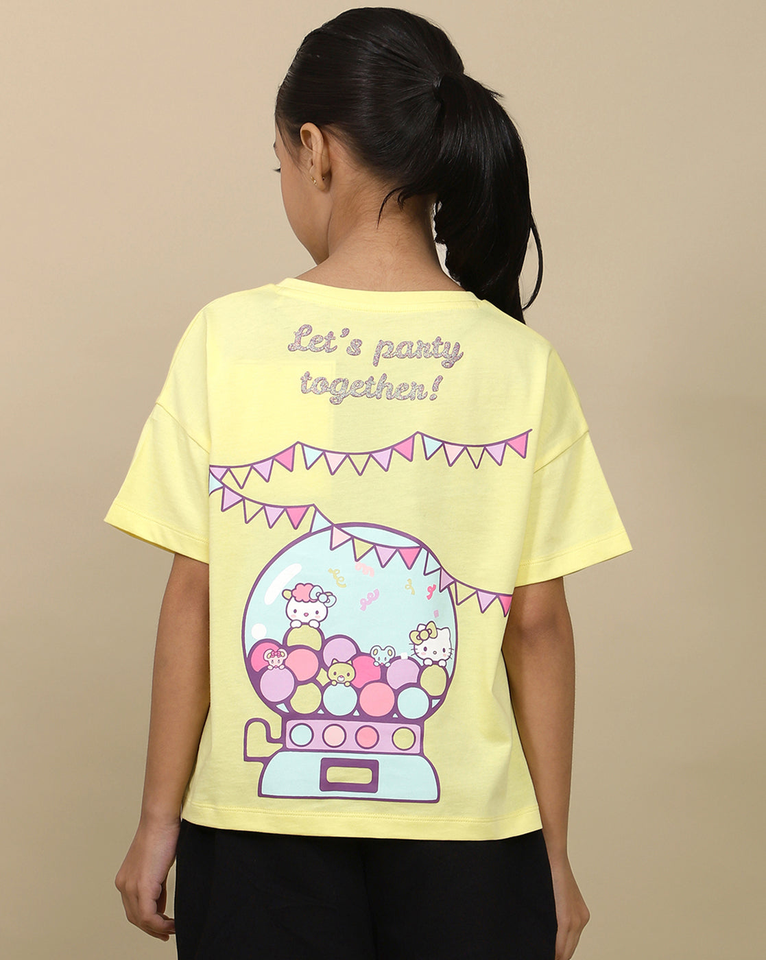 Hello Kitty Printed oversized Fit Tshirt For Girls