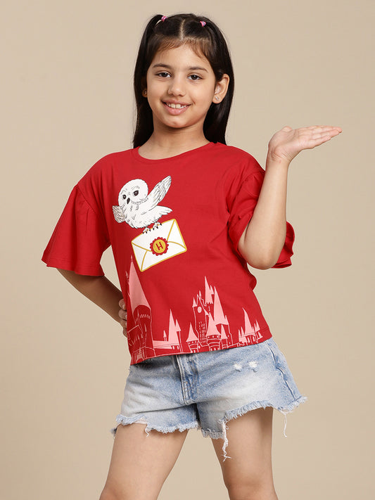 Harry Potter Printed Relaxed Fit Tshirt For Girls