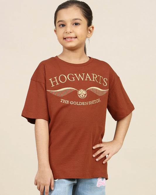 Harry Potter Printed Relaxed Fit Tshirt For Girls