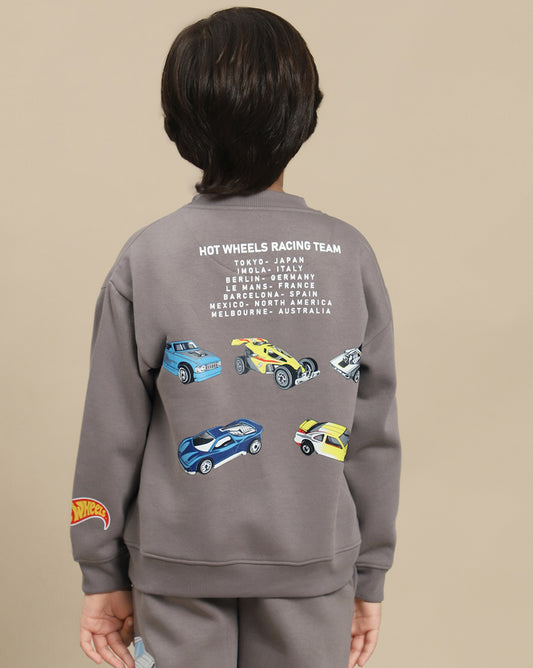 Hot Wheels Printed Regular Fit Sweatshirt For Boys