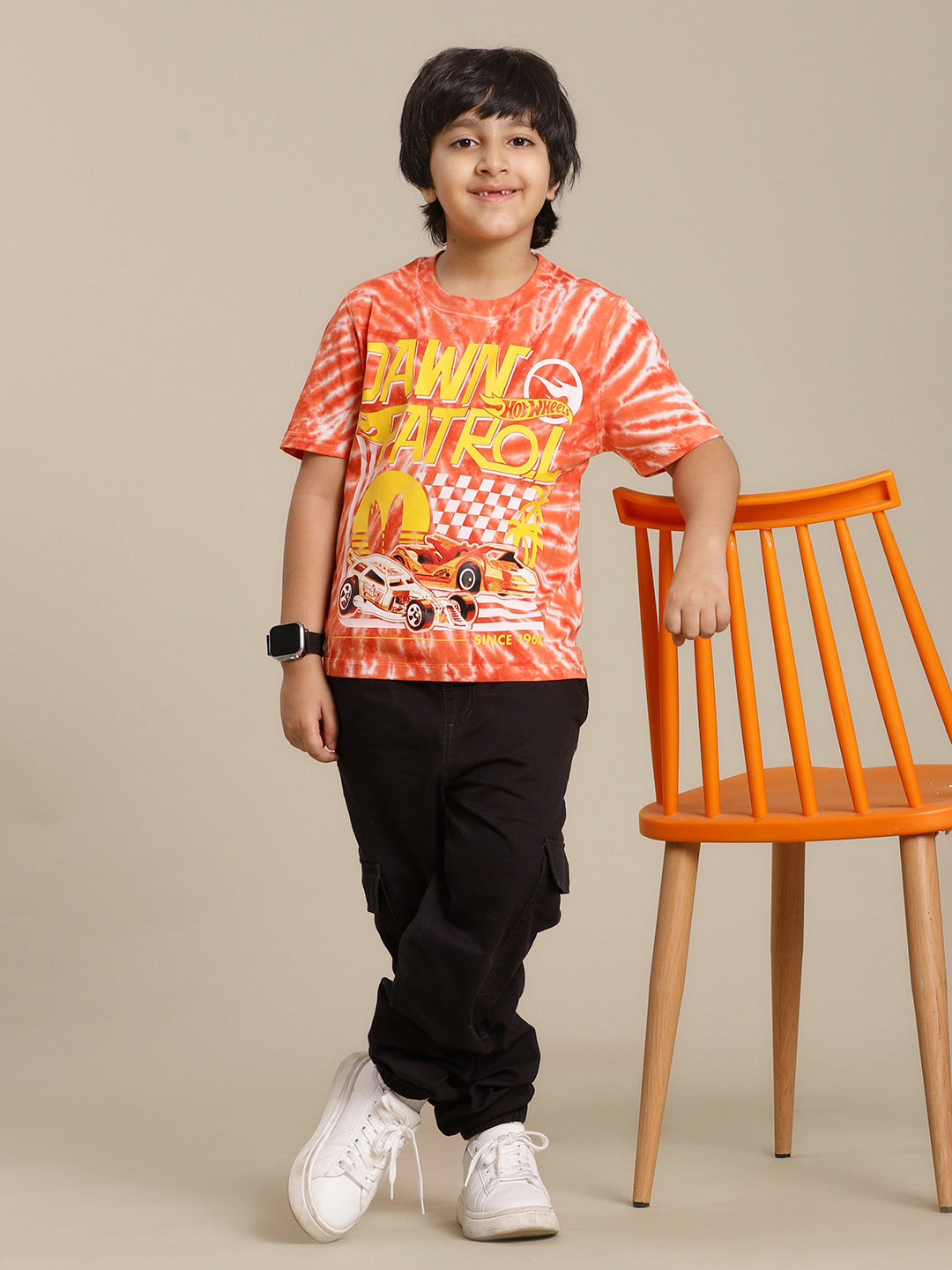 Hot Wheels Printed Regular Fit Tshirt For Boys