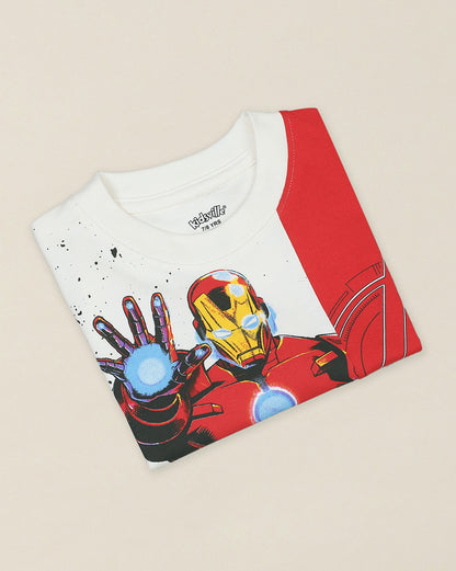 Iron Man Printed Regular Fit Tshirt For Boys