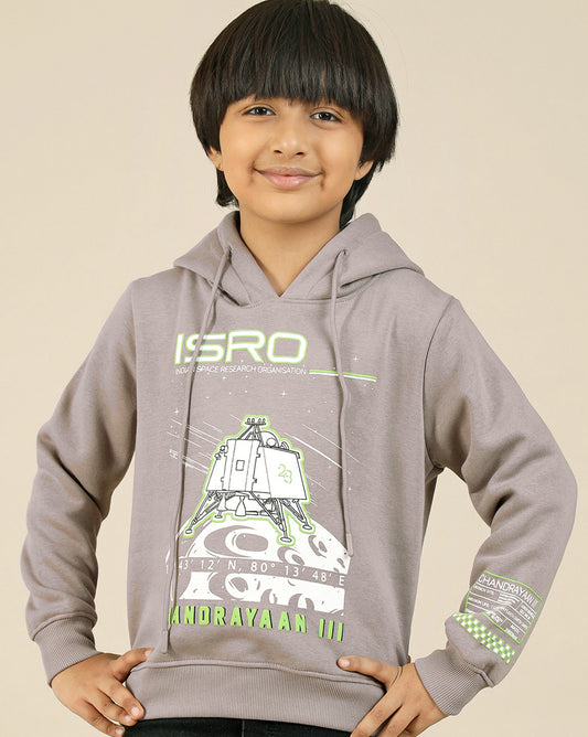 Isro Printed Regular Fit Hoodie For Boys