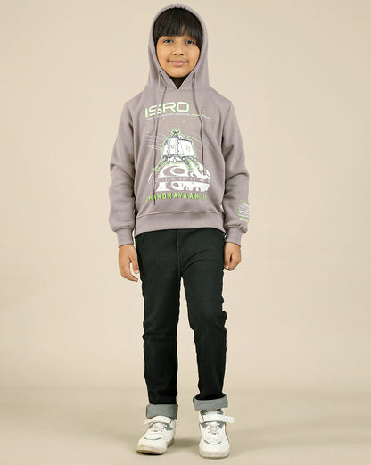 Isro Printed Regular Fit Hoodie For Boys