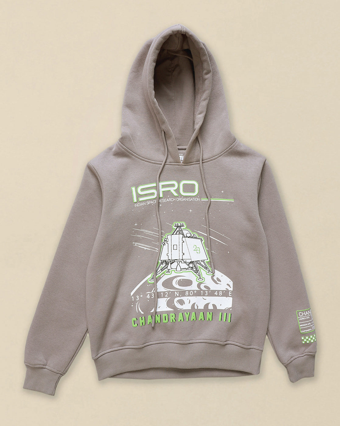 Isro Printed Regular Fit Hoodie For Boys