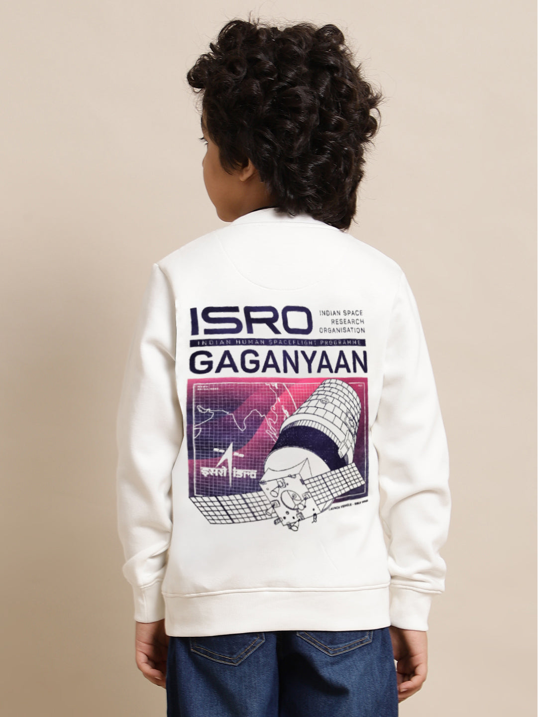 Isro Printed Regular Fit Sweatshirt For Boys