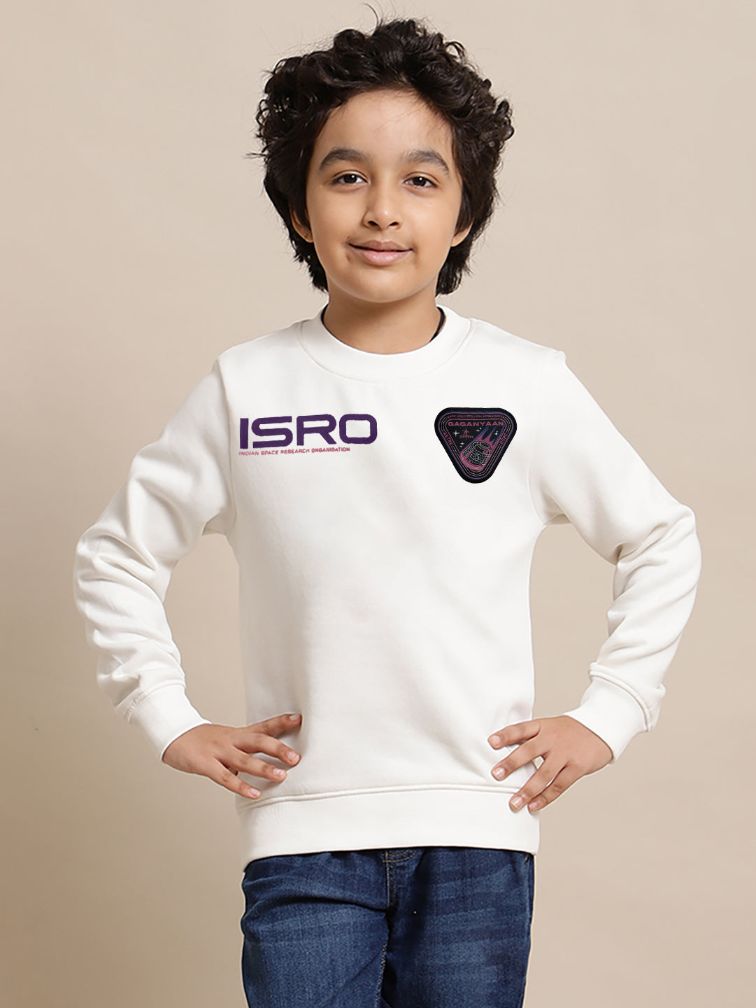 Isro Printed Regular Fit Sweatshirt For Boys