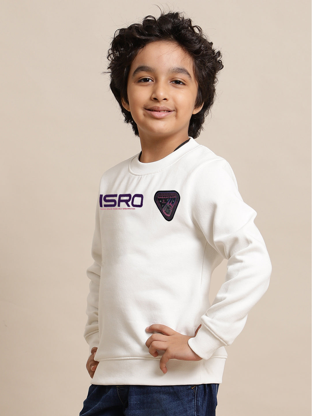 Isro Printed Regular Fit Sweatshirt For Boys