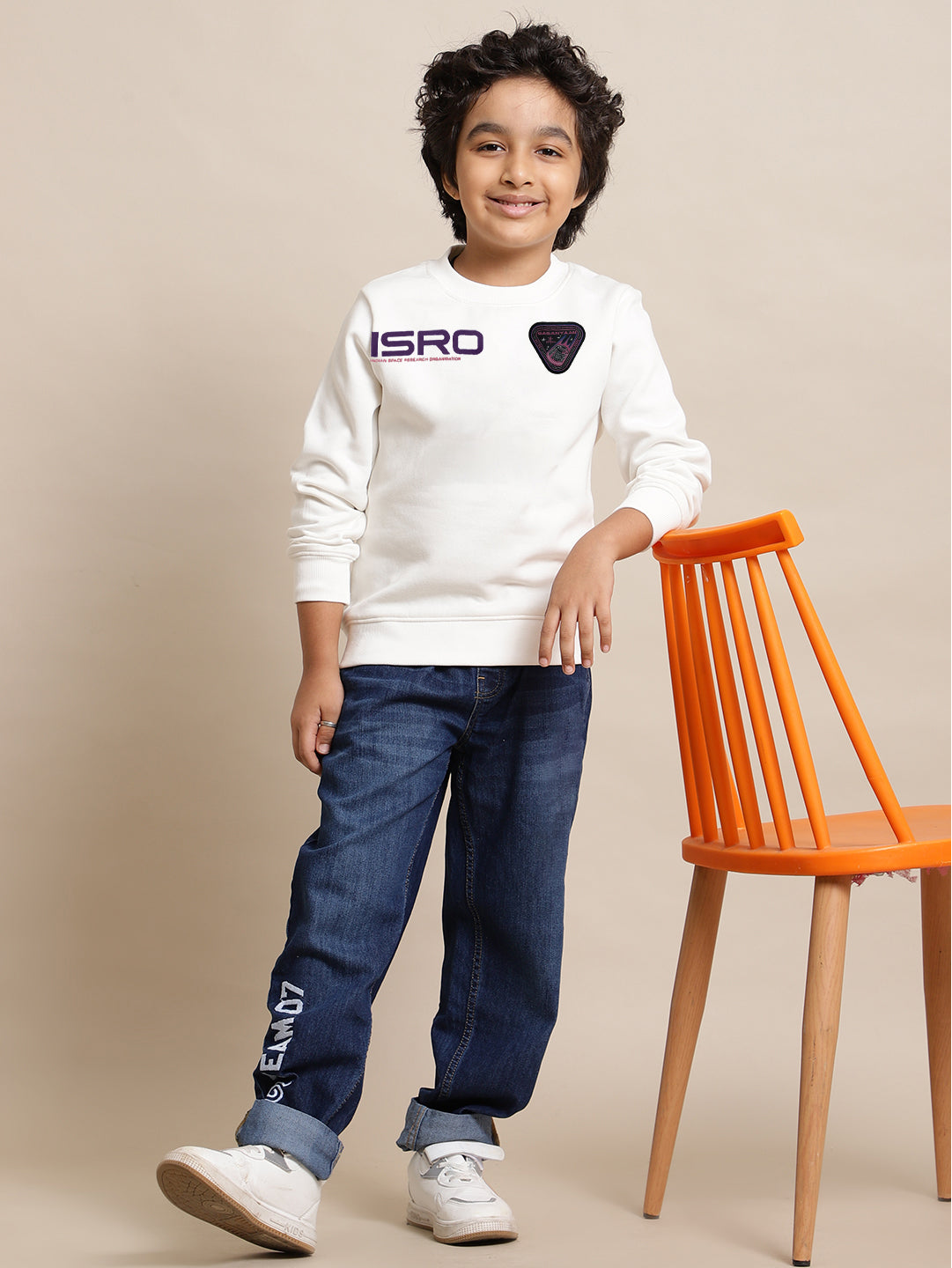 Isro Printed Regular Fit Sweatshirt For Boys